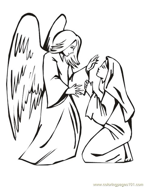 How To Draw An Angel Appears To Mary Coloring Pages Bulk Color