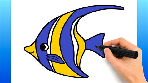 How To Draw An Angelfish (Easy Drawing Tutorial) YouTube