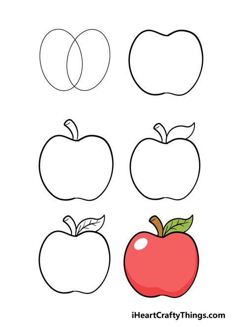 How To Draw An Apple For Kids Easy StepByStep Tutorial