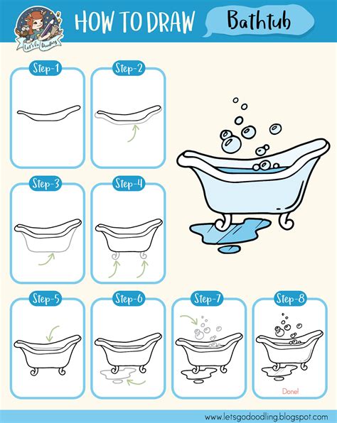 How To Draw Bathtub Easy Step By Step Drawing Tutorial