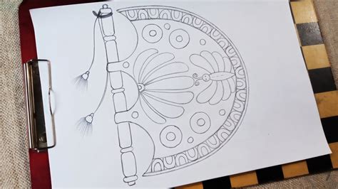 How To Draw Beautiful Hand Fan Design HandFanDesignDrawing, 