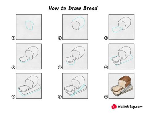 How To Draw Bread