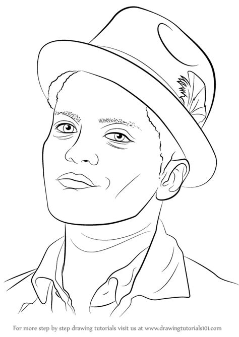 How To Draw Bruno Mars Easy Tutorial, 11 Steps - Toons Mag