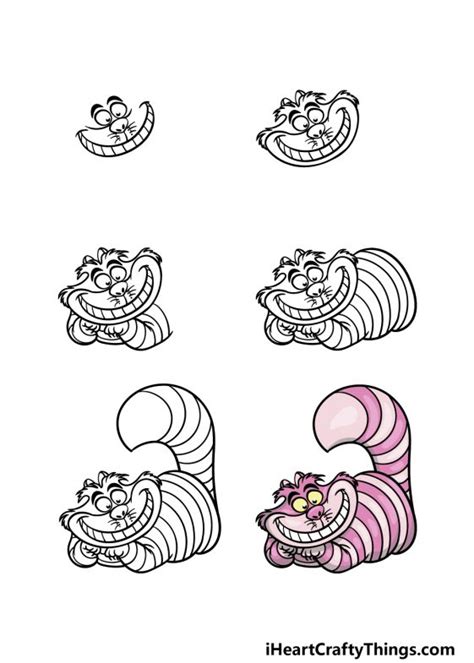 How To Draw Cheshire Cat Step By Step at Drawing Tutorials