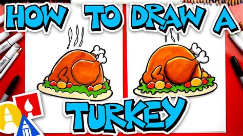 How To Draw Cooked Turkey Step by Step YouTube