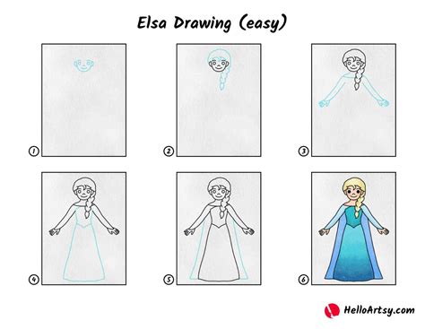 How To Draw Elsa Easy Step By Step For Beginners