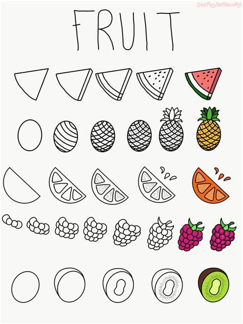 How To Draw Fruits Step By Step Easy at Drawing Tutorials