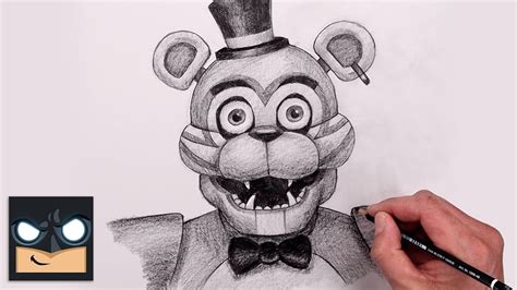How To Draw Glamrock Freddy FNAF Sketch Tutorial