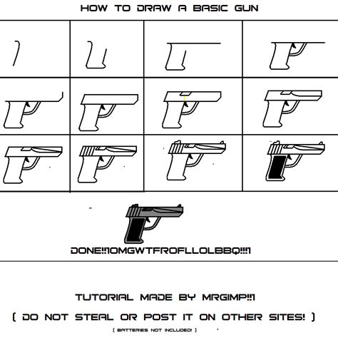 How To Draw Gun Easy