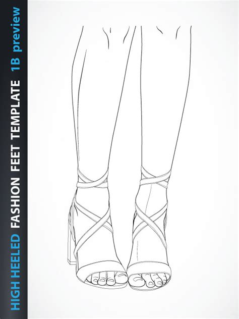 How To Draw Heels Front View