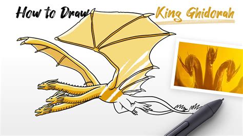 How To Draw King Ghidorah How to draw step by step