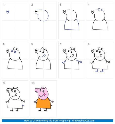 How To Draw Mummy Pig Step By Step Drawing Tutorials vrogue.co