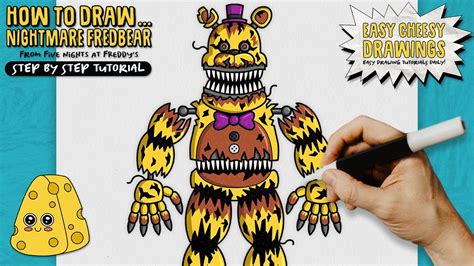 How To Draw Nightmare Fredbear From FNaF 4 Step By Step Video Lesson