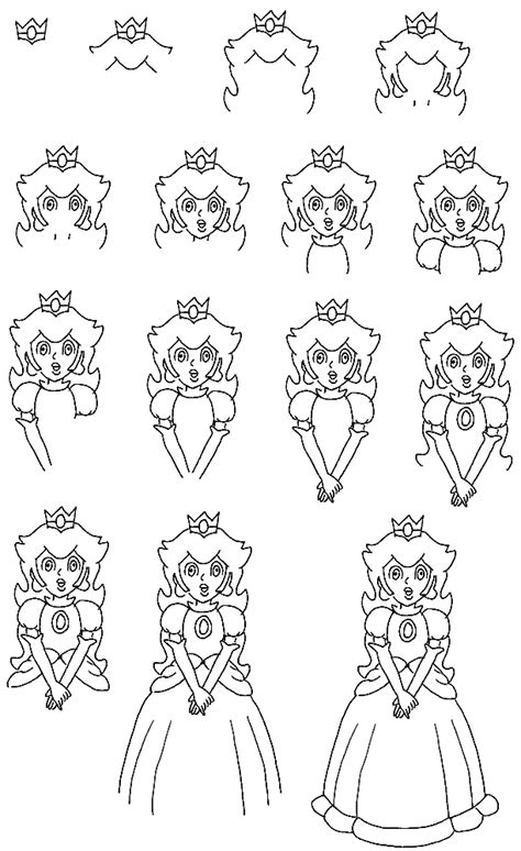How To Draw Princess Peach Step By Step Design Talk