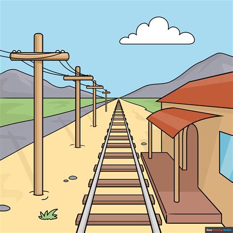 How To Draw Railroad Tracks at How To Draw