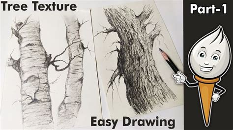 How To Draw Realistic Tree Trunk With Pencil Part1 Tree Texture