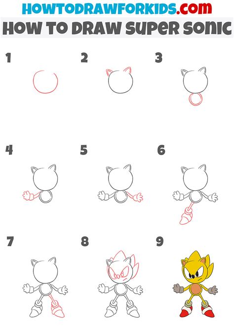How To Draw Sonic Characters Step By Step Easy at Drawing Tutorials