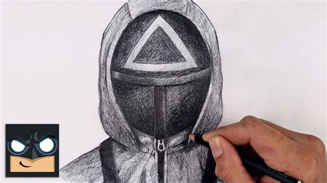 How To Draw Squid Game Guard Sketch Tutorial YouTube