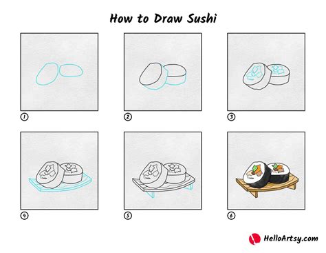 How To Draw Sushi Step By Step at Drawing Tutorials