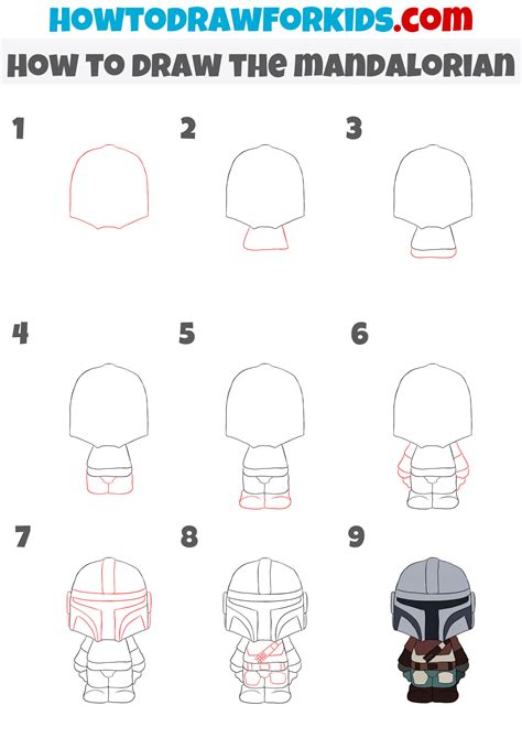 How To Draw The Mandalorian Step By Step at Drawing Tutorials