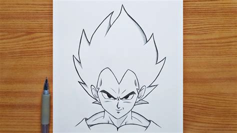 How To Draw Vegeta For BEGINNERS Step By Step Tutorial YouTube