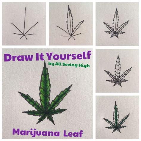 How To Draw Weed Step By Step