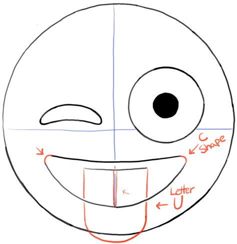 How To Draw Winking Face Emoji Step by Step Drawing YouTube
