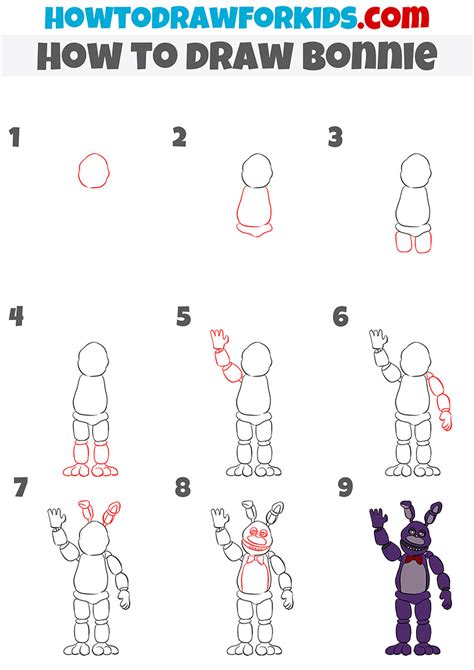 How To Draw Withered Bonnie Step By Step Video Game C vrogue.co