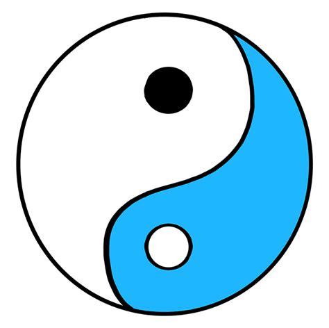 How To Draw Yin And Yang Symbo