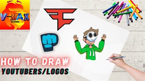 How To Draw YouTubers Logos