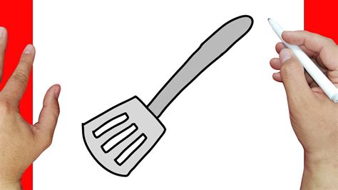 How To Draw a Spatula Step by Step for Beginners YouTube