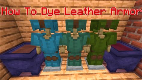 How To Dye Leather Armor In Minecraft - YouTube