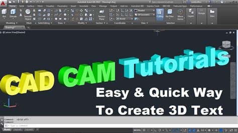 How To Easily Make 3D Text in AutoCAD YouTube