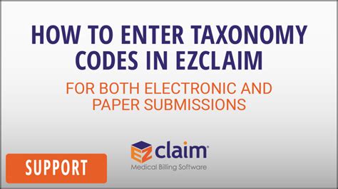 How To Enter Taxonomy Codes in EZClaim YouTube
