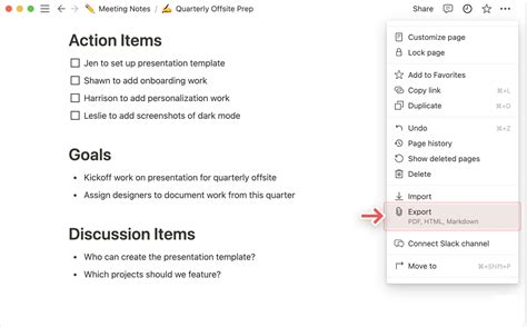 How To Export Notion Template