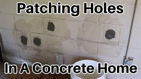 How To FILL a HOLE in a Wall - CONCRETE Wall! - YouTube