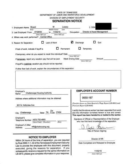 How To File For Separation In Tn separation notice tn Fill Online