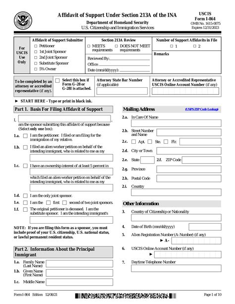 How To File Form I864 Affidavit Of Support For Your Relative Abroad
