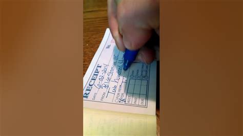 How To Fill Out Receipts For Customers by Hand