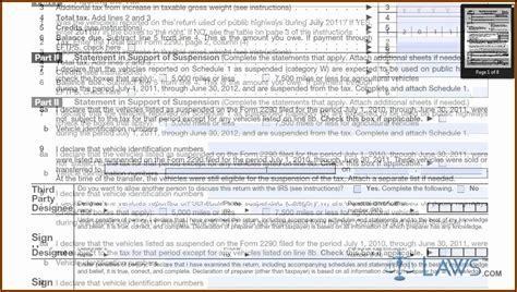 How To Fill Out Schedule 1 Form 2290 Form Resume Examples 76YGM5Z2oL