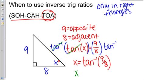 How To Find Inverse Of A Function Angle Missing Toa Soh Cah Tangent