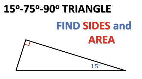 How To Find Side Lengths Of A 15 75 90 Triangle Study Com