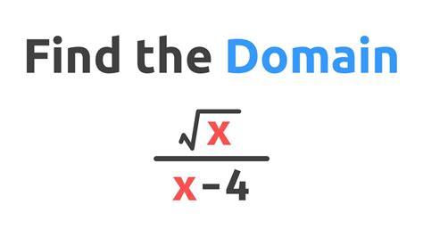 How To Find The Domain Of A Fraction With A Square Root
