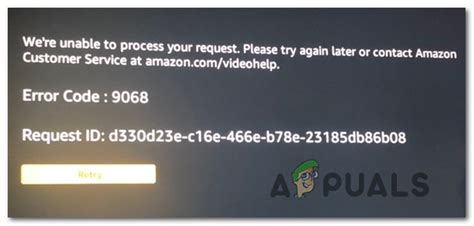 How To Fix Amazon Prime Error Code 9068 Appuals Com