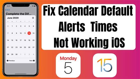 How To Fix Calendar Default Alerts Not Working in iOS 15 Fix Calendar