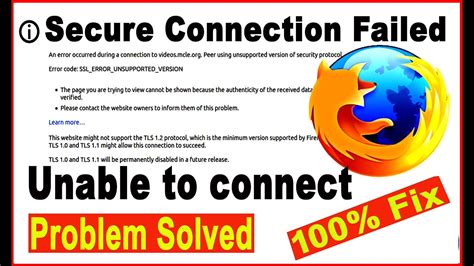 How To Fix Firefox Unable To Connect Problem Solve - YouTube