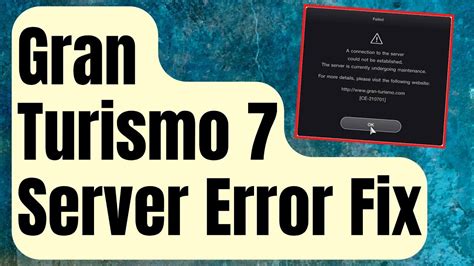 How To Fix Gran Turismo 7 Server Error - YouTube