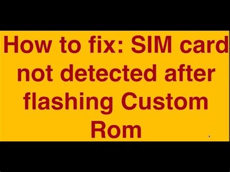 How To Fix Sim Card Not Detected After Flashing Rom UnBrick.ID