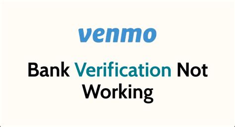 How To Fix Venmo Bank Verification Not Working NetworkBuildz