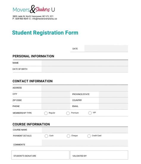 How To Get A Free Registration Form Template For Word Download Free